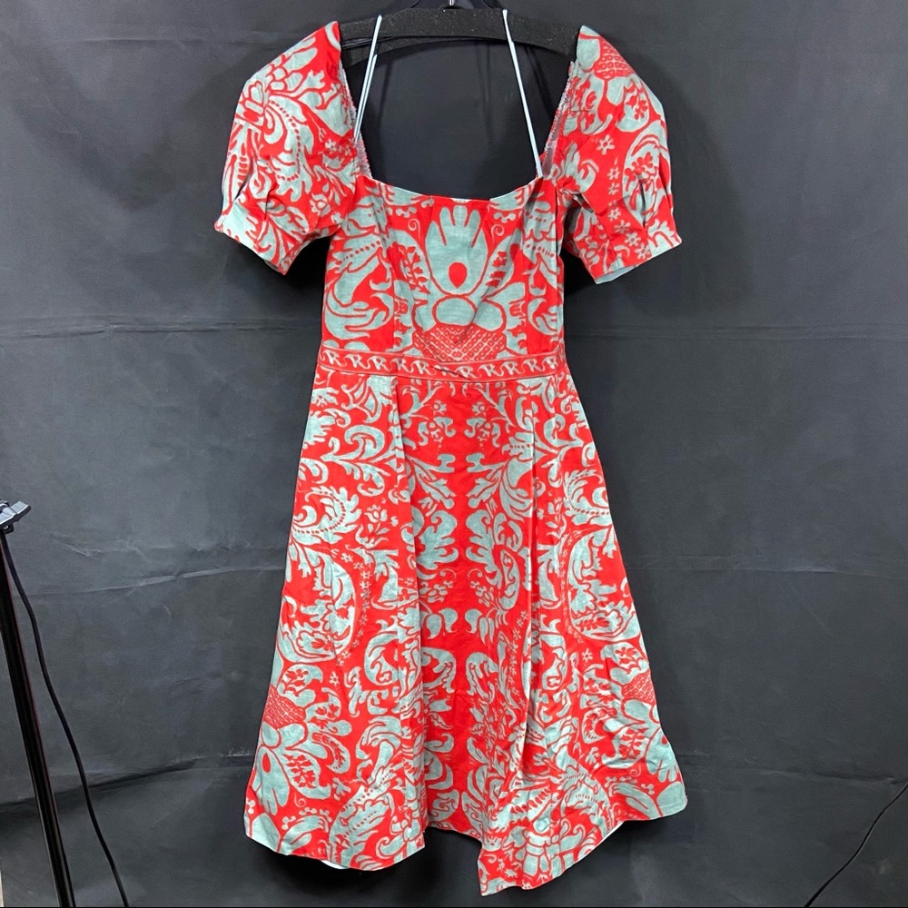 NWT Alice & Olivia flame/chambray look ALine -